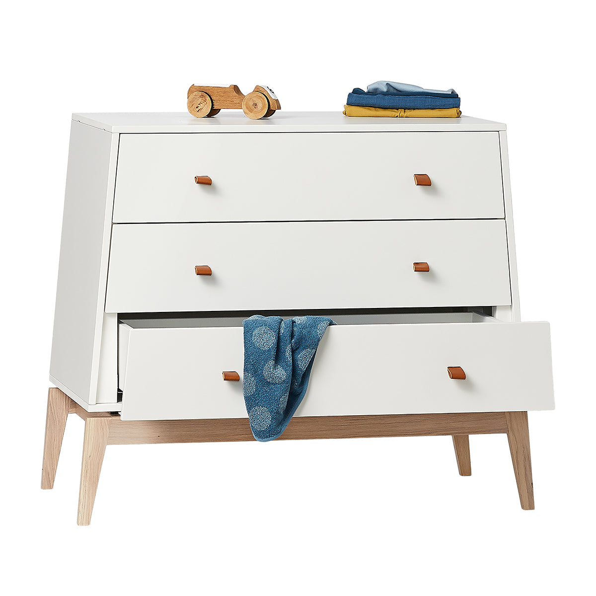 Leander® Predalnik Luna™ White/Oak Leander