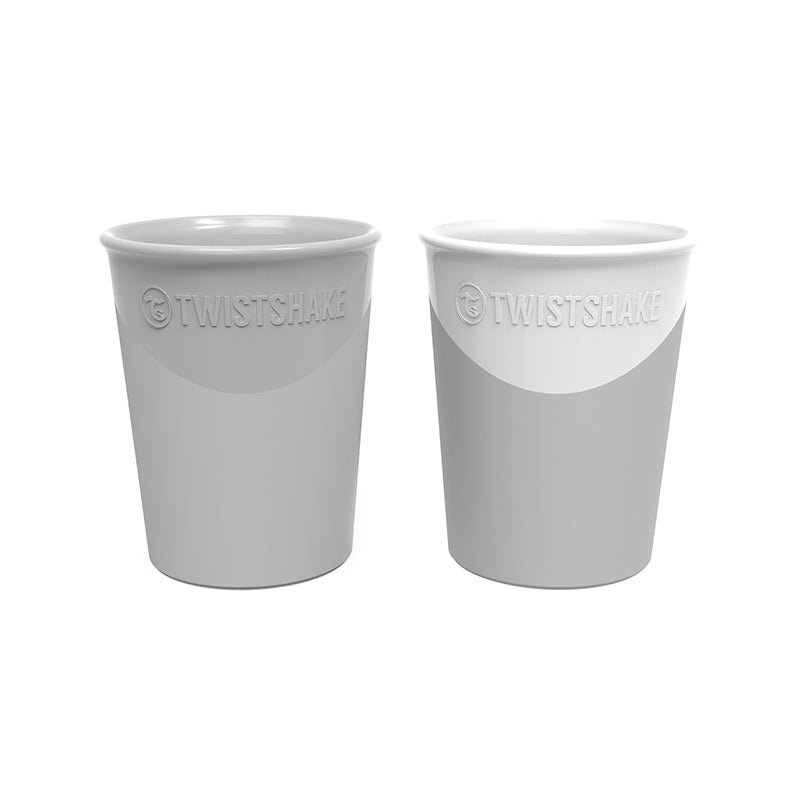 Twistshake® 2x Kozarček Grey&White 170ml (6+m) Twistshake