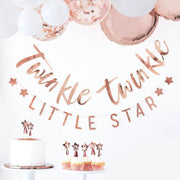 Ginger Ray® Viseč napis Twinkle Twinkle Rose Gold Ginger Ray