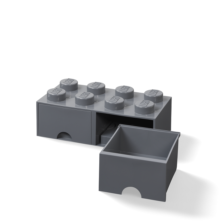 Lego® Škatla za shranjevanje s predali 8 Dark Grey Lego