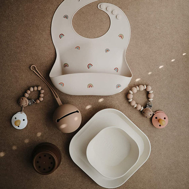 Mushie® Set dveh skledic Blush Mushie