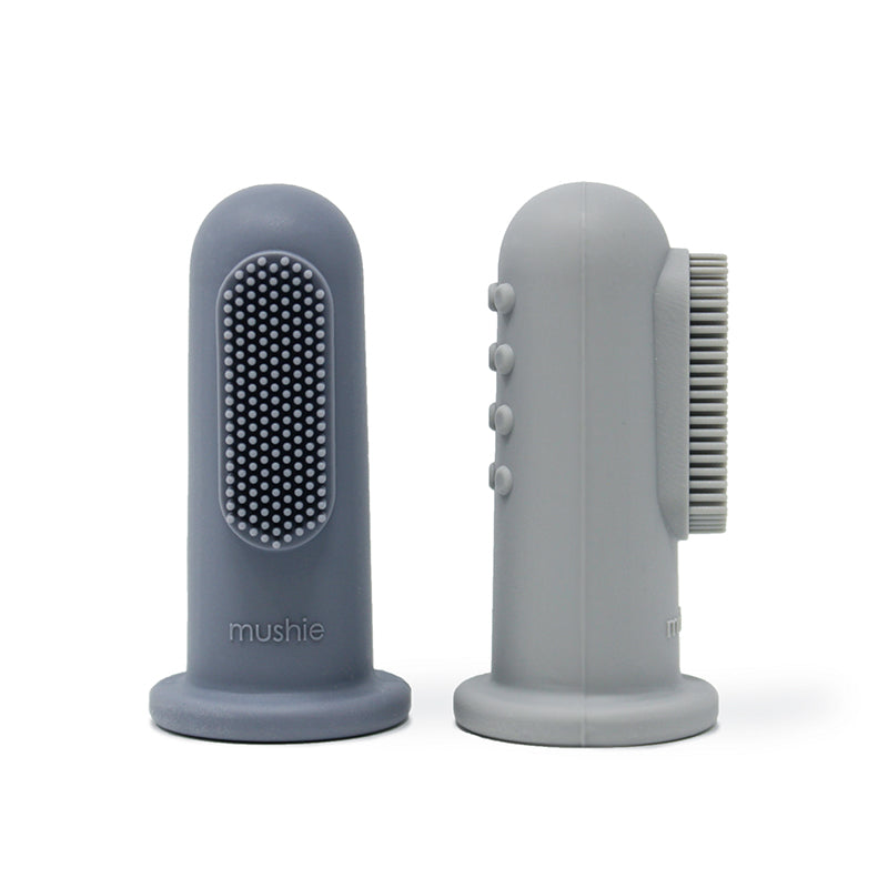 Mushie® Zobna ščetka za na prst Tradewinds/Stone Mushie