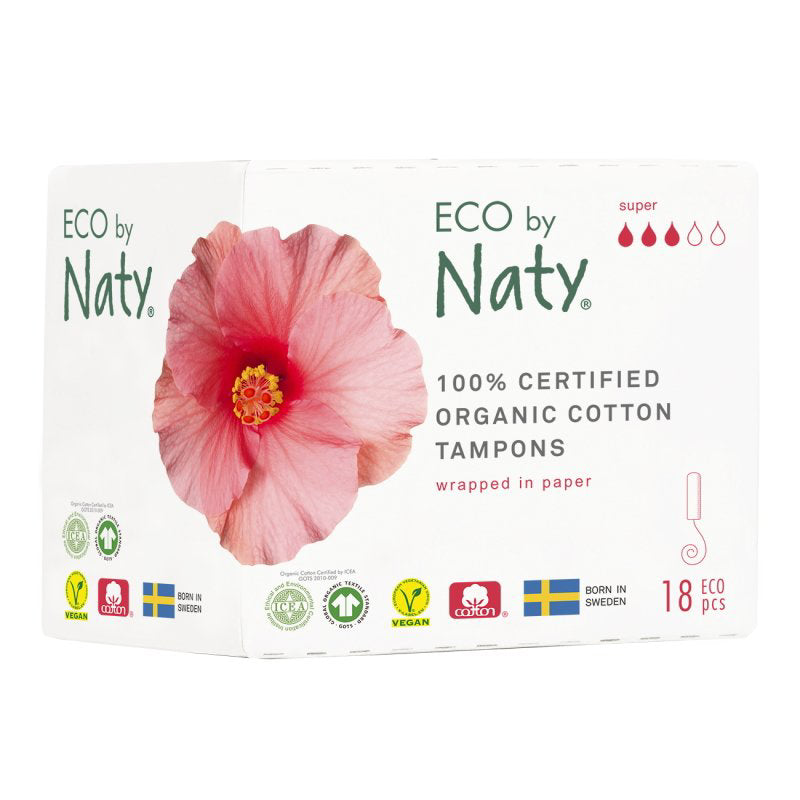 Eco by Naty® Tamponi SUPER 18 kosov Eco by Naty