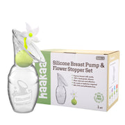 Haakaa® Set silikonska črpalka 1.gen. 100ml in Pokrovček Rožica Haakaa