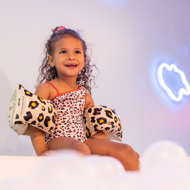 Swim Essentials® Rokavčki Beige Leopard (2-6 L) Swim Essentials