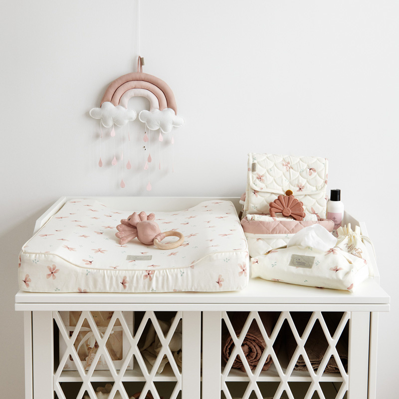 CamCam® Previjalna podloga OCS Windflower Creme Cam Cam Copenhagen