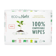Eco by Naty® Osvežilni robčki Triple Pack Unscented 3x56 kosov Eco by Naty