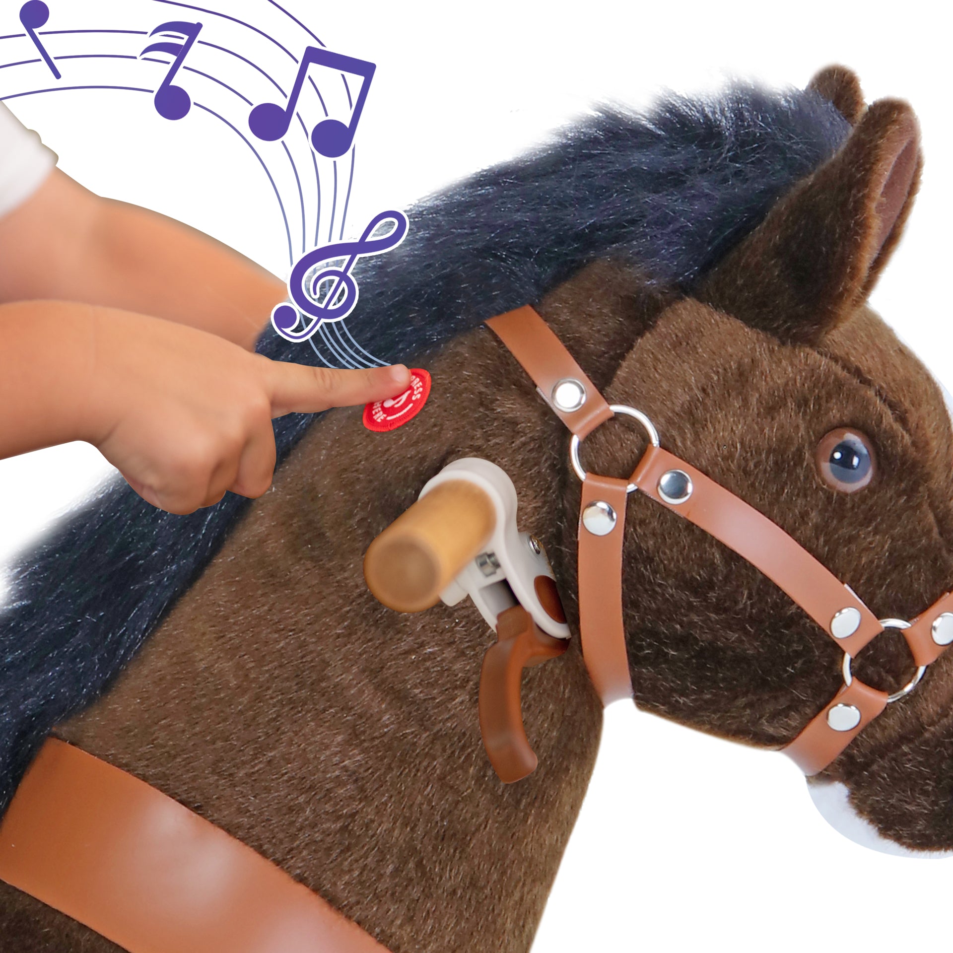 PonyCycle® Konjiček na kolesih - Chocolate Brown with White Hoof (4-8L) PonyCycle