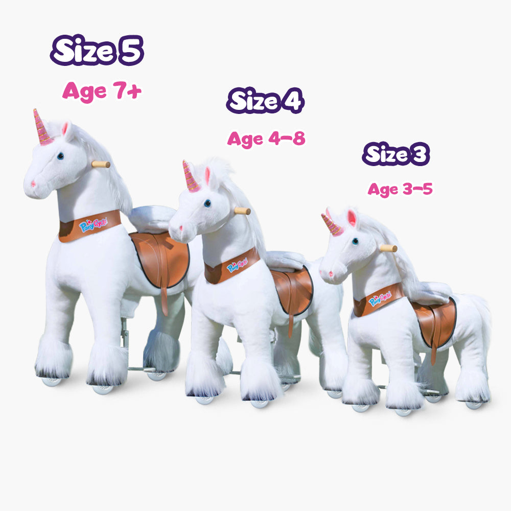 PonyCycle® Konjiček na kolesih - White Unicorn (4-8L) PonyCycle