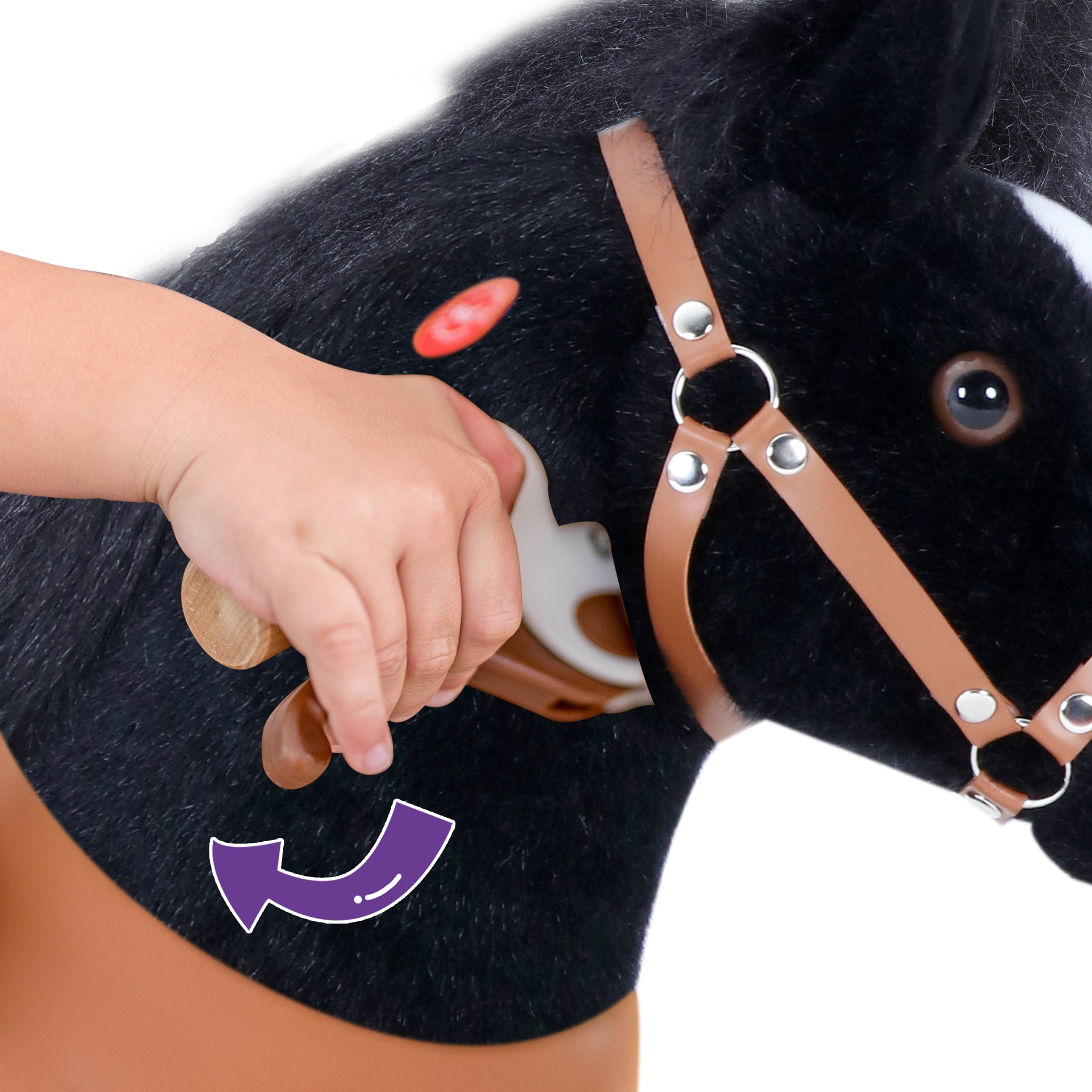 PonyCycle® Konjiček na kolesih - Black with White Hoof (7+L) PonyCycle