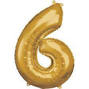 Amscan® Balon številka 6 (86 cm) Gold Amscan