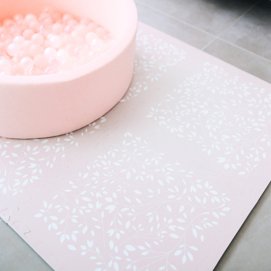 Evibell® Igralna podloga Puzzle 120x180 Leaves Raspberry Evibell