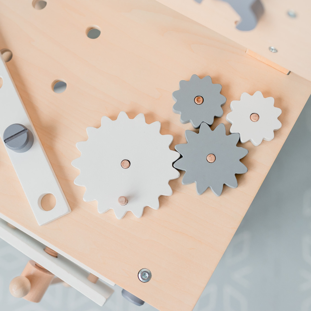 Evibell® Otroška lesena delovna miza z orodjem Nature Evibell