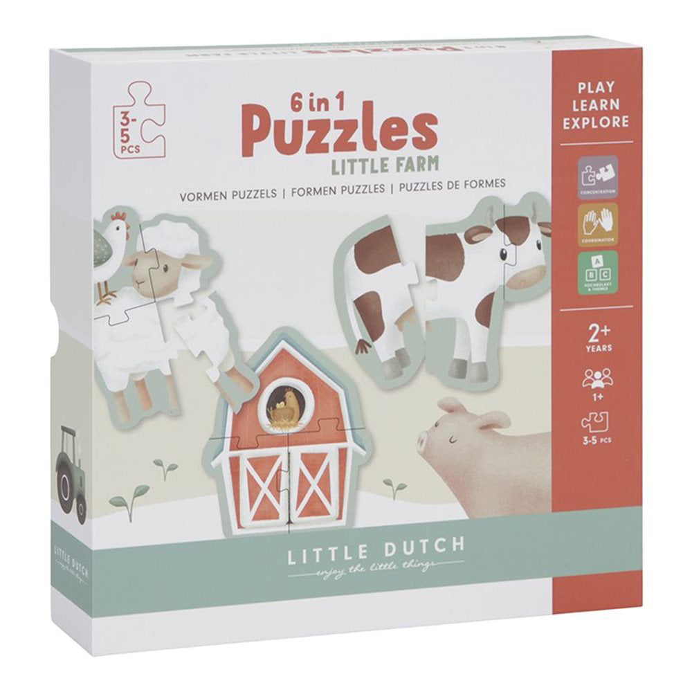 Little Dutch® Puzzle Little Farm 6v1 Little Dutch