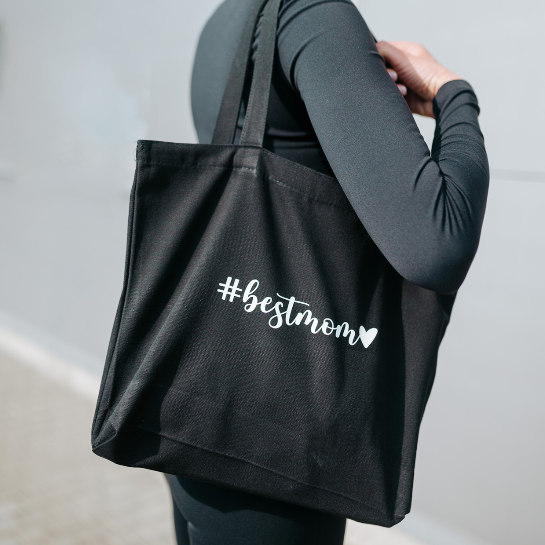 Evitas Bombažna Tote torba Black Evitas