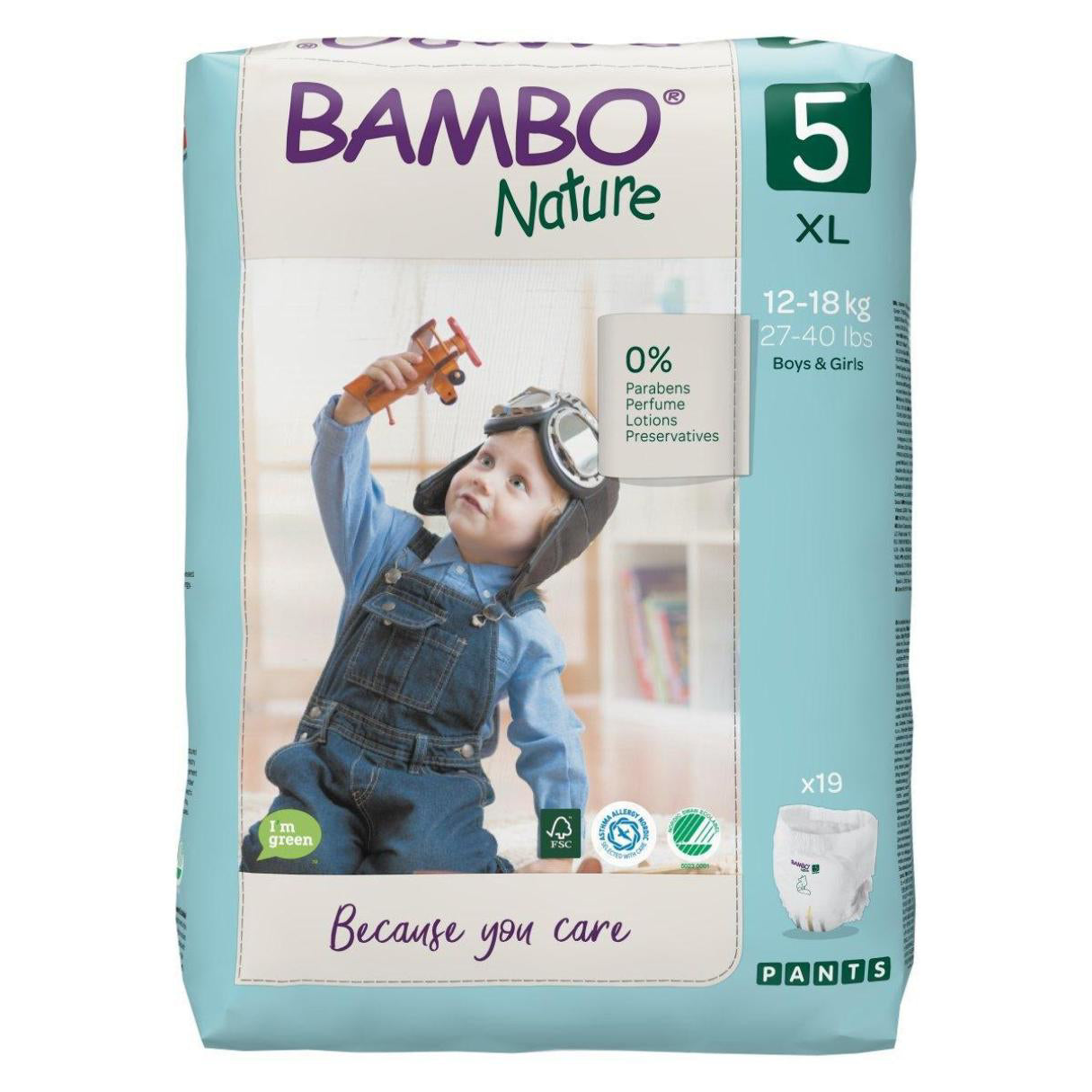 Bambo Nature® Hlačne plenice Junior Velikost 5 (12-18 kg) 19 kos Bambo Nature