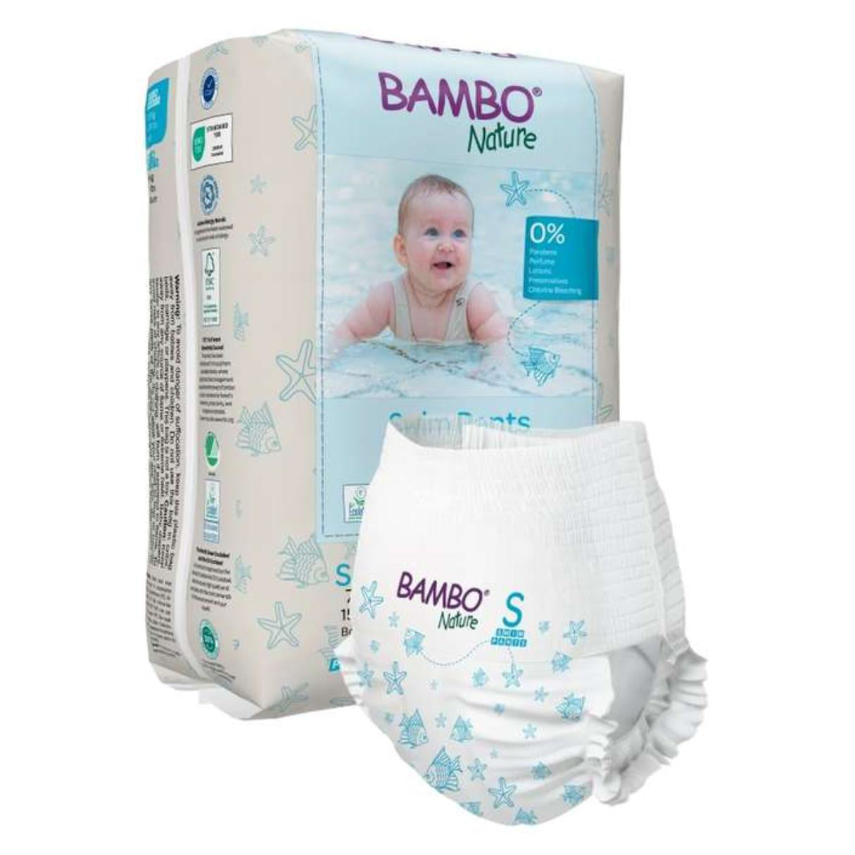 Bambo Nature® Plavalne hlačke Velikost S (7-12 kg) 12 kos Bambo Nature