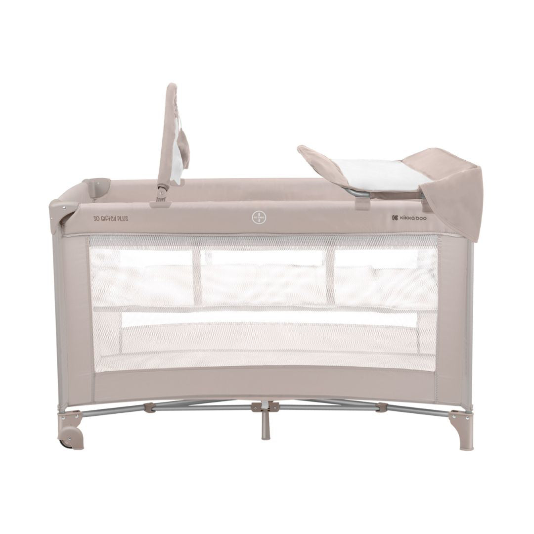 KikkaBoo® Prenosna posteljica 2 levels 125x65 So Gifted PLUS Beige KikkaBoo