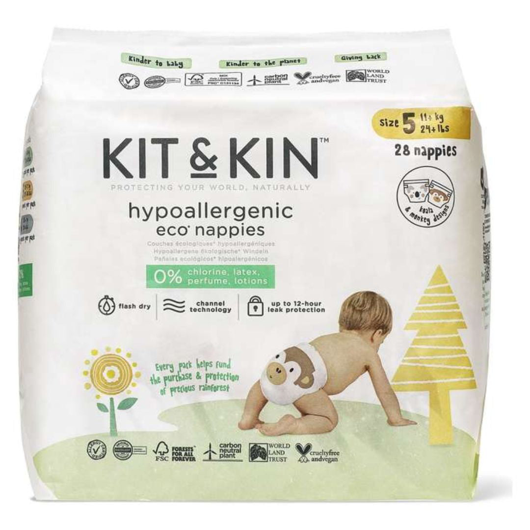 Kit&Kin® Plenice velikost 5 (11+ kg) 28 kos Kit & Kin