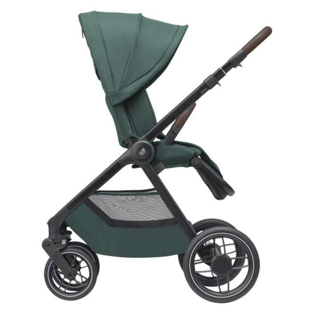 Maxi Cosi® Otroški voziček s sedežno enoto dark frame + dark brown leather Oxford Essential Green Maxi Cosi