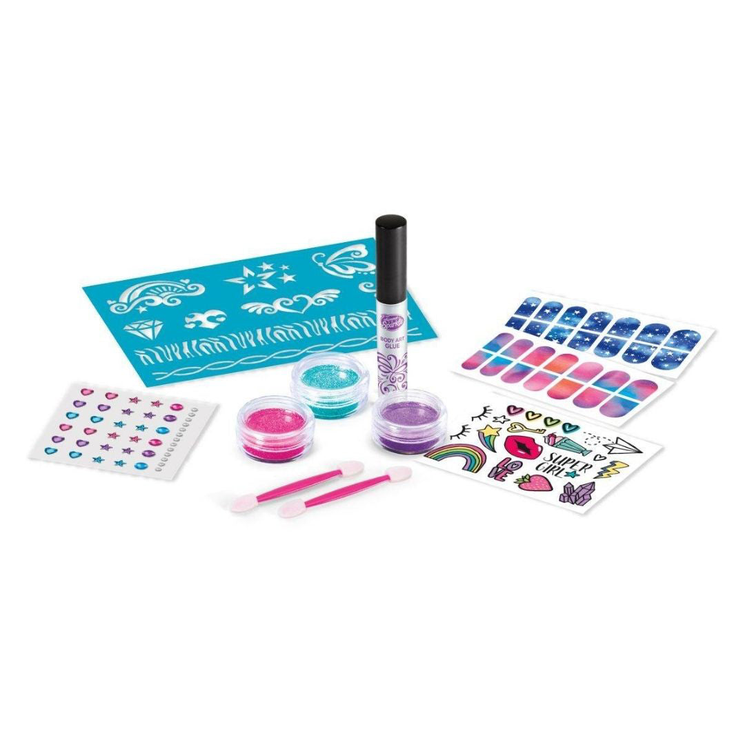CrazArt® Set izdelovalec nohtov & tattoo Glitter & Shimmer CrazArt