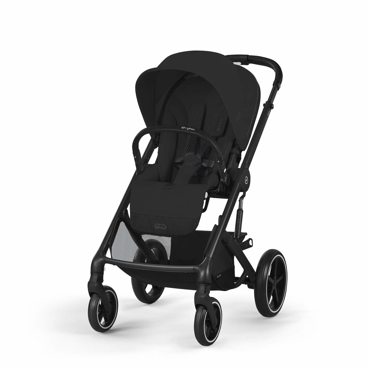 Cybex® Otroški voziček 4v1 Balios S Lux + Avtosedež Cloud G + IsoFix baza G Moon Black (+ Rain cover) Cybex