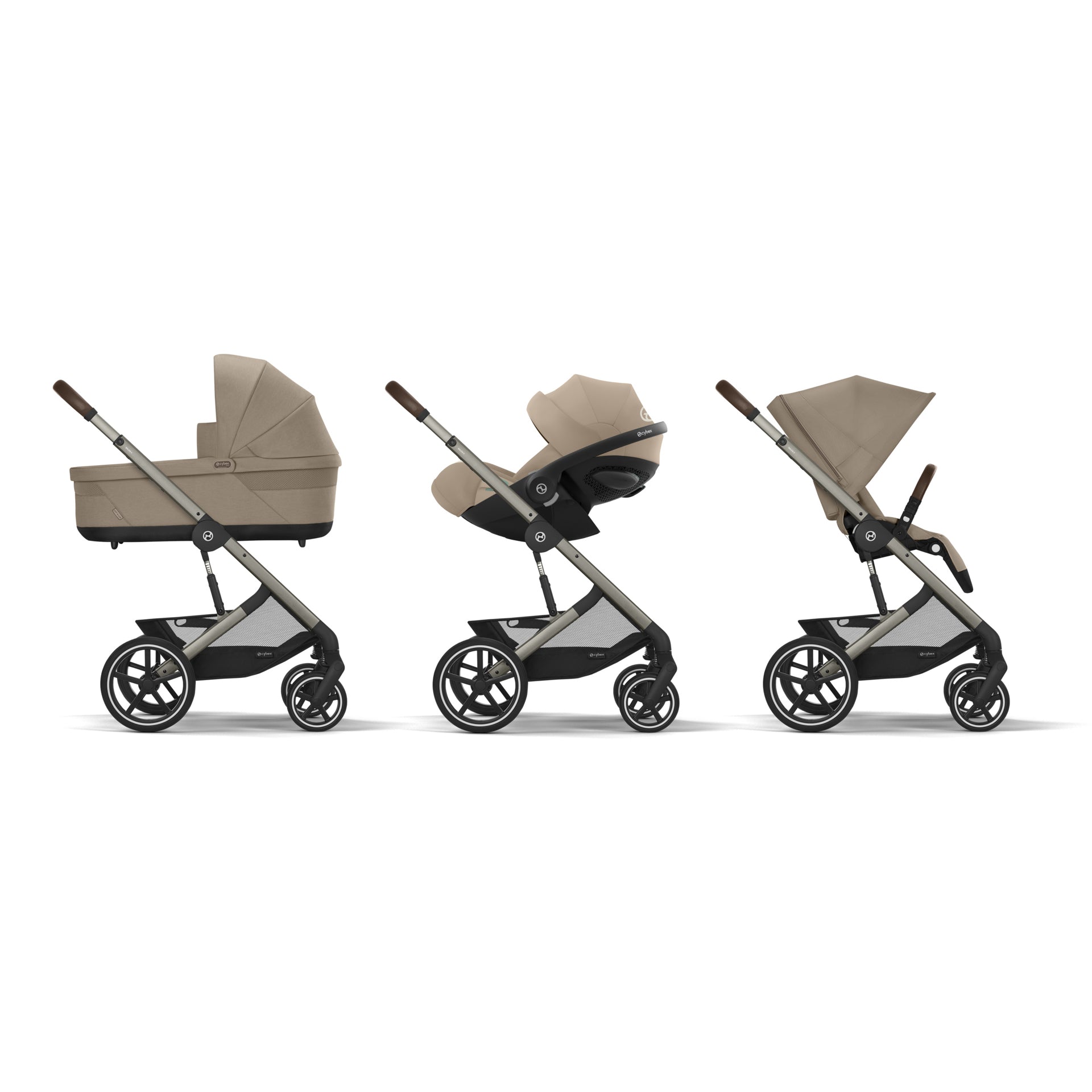 Cybex® Otroški voziček Balios S Lux (0-22 kg) Almond Beige (Taupe Frame) Cybex