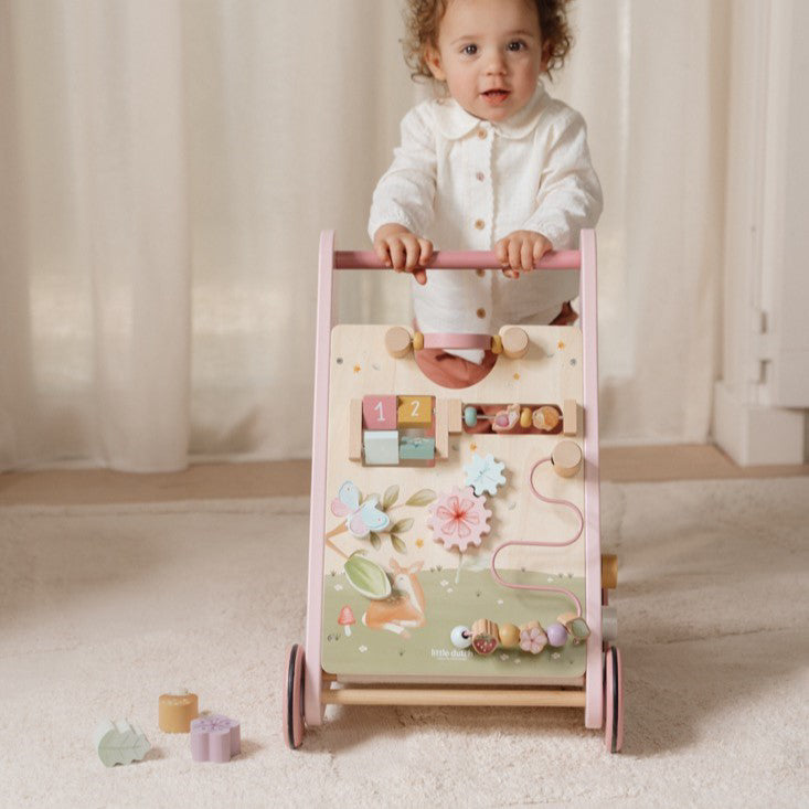 Little Dutch® Aktivnostni leseni voziček Fairy Garden Little Dutch