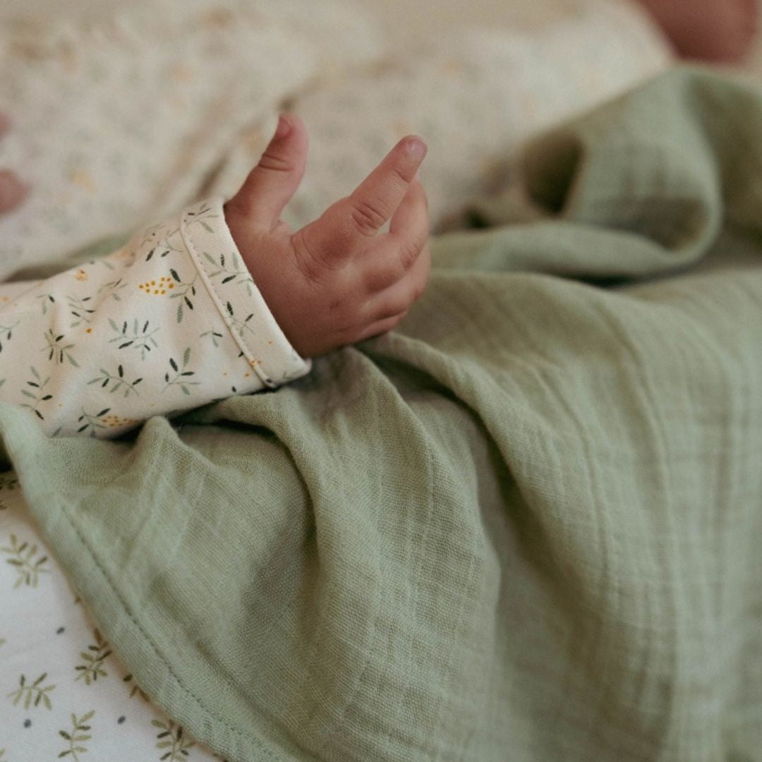 Little Dutch® Komplet 2 tetra pleničk Blueberry Leaves/Sage 70x70 Little Dutch