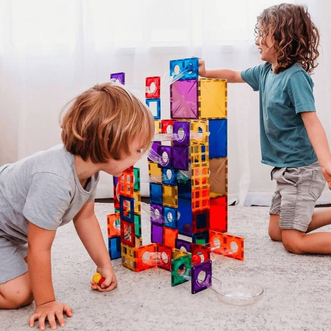 Connetix® Magnetne ploščice Rainbow Ball Run Pack 92-delni Connetix