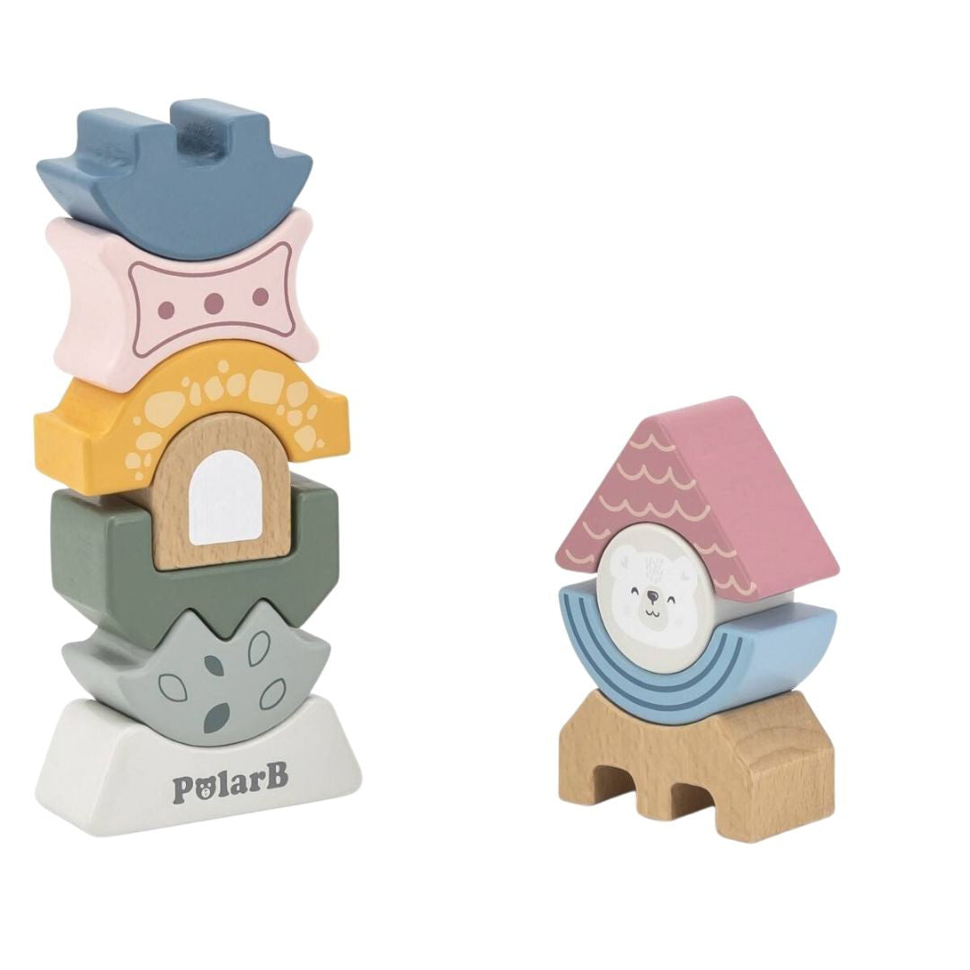 PolarB® Lesene figurice zlaganje Stolp PolarB