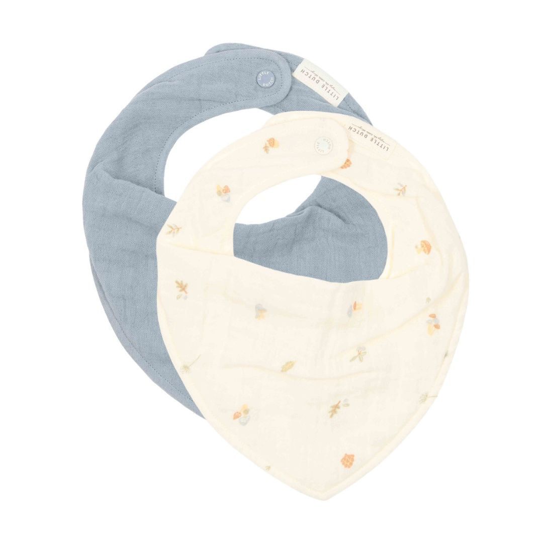 Little Dutch® Bombažni slinček Forest Treasures & Denim Blue 2 kos Little Dutch