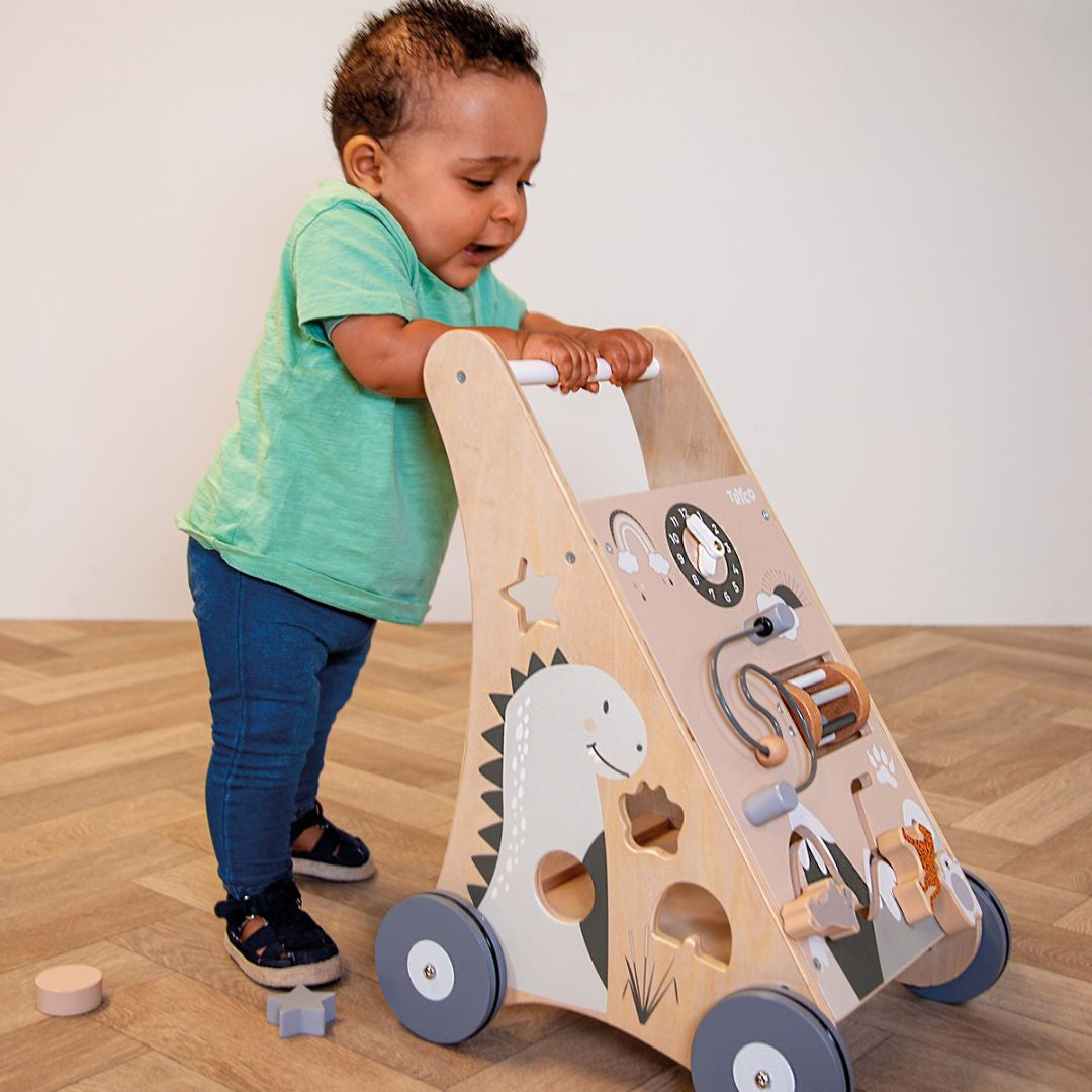 Tryco® Aktivnostni leseni sprehajalec s kockami Tryco