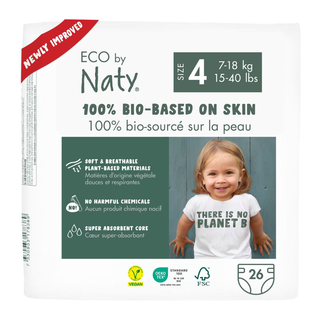 Eco by Naty® Ekološke plenice 4 (7-18 kg) 26 kosov Eco by Naty
