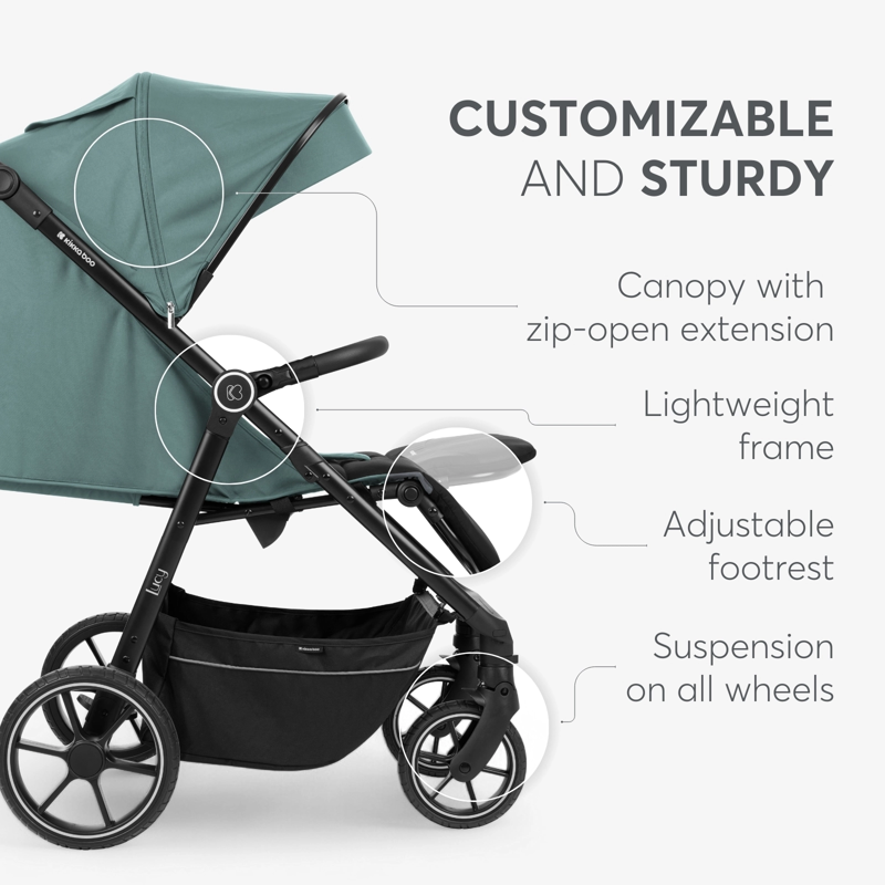 KikkaBoo® Otroški voziček Lucy Mint KikkaBoo