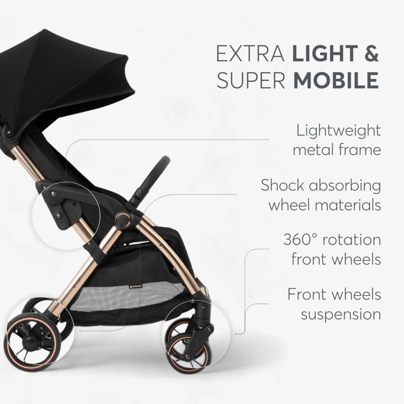 KikkaBoo® Otroški voziček Eden Black KikkaBoo