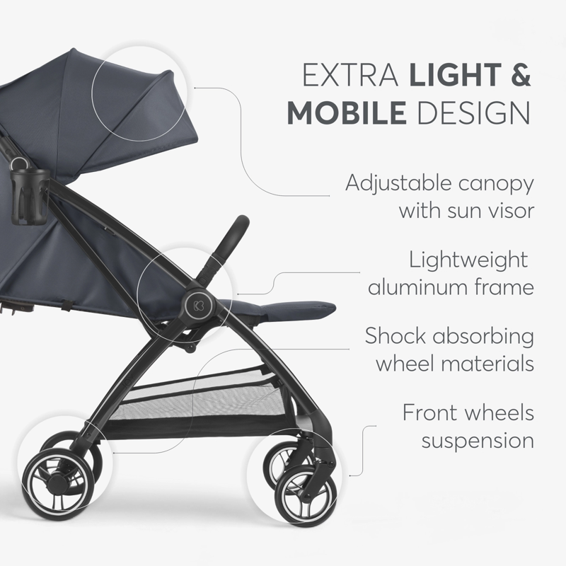 KikkaBoo® Otroški voziček Joy Dark Grey KikkaBoo