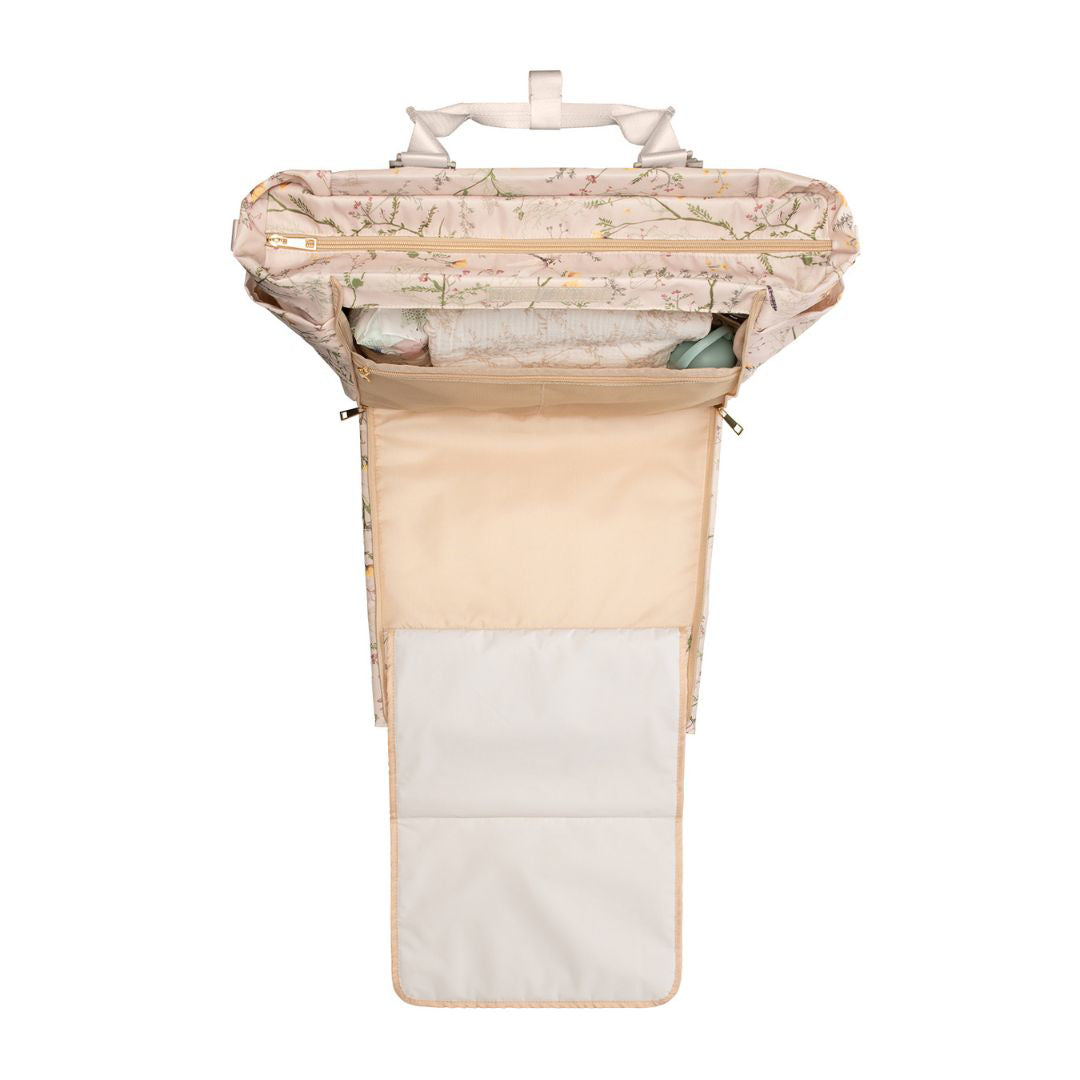 KikkaBoo® Previjalna torba Florence Secret Garden Beige KikkaBoo
