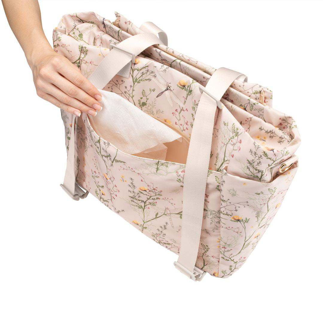 KikkaBoo® Previjalna torba Florence Secret Garden Beige KikkaBoo