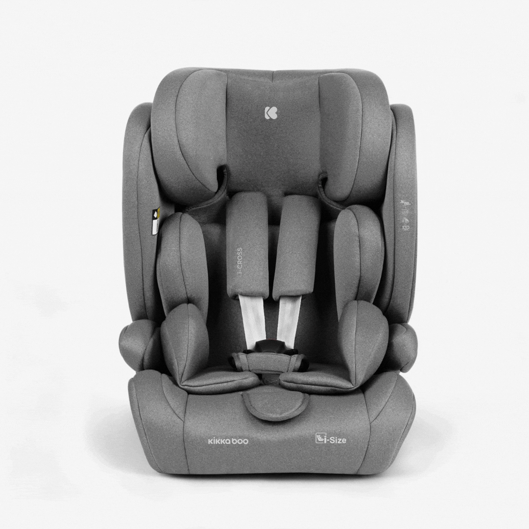 KikkaBoo® Otroški avtosedež i-Cross i-SIZE (76-150 cm) Light Grey KikkaBoo