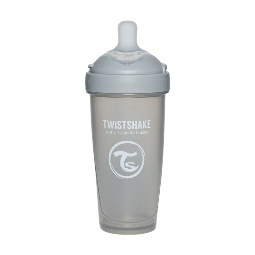 Twistshake® Steklenička PRO Double Anti-Colic 330ml Pastel Grey Twistshake