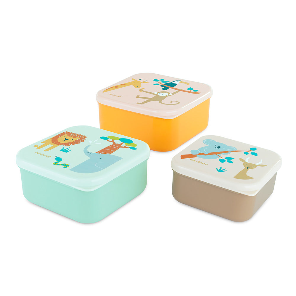 Miniland® Škatlice za prigrizke Jungle Miniland