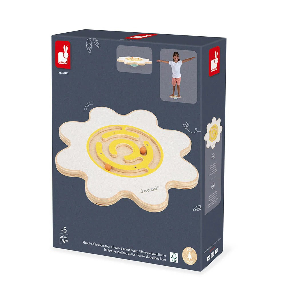 Janod® Leseni ravnotežni disk Flower Janod