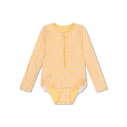 Swim Essentials® Otroške enodelne kopalke Yellow Flowers Swim Essentials