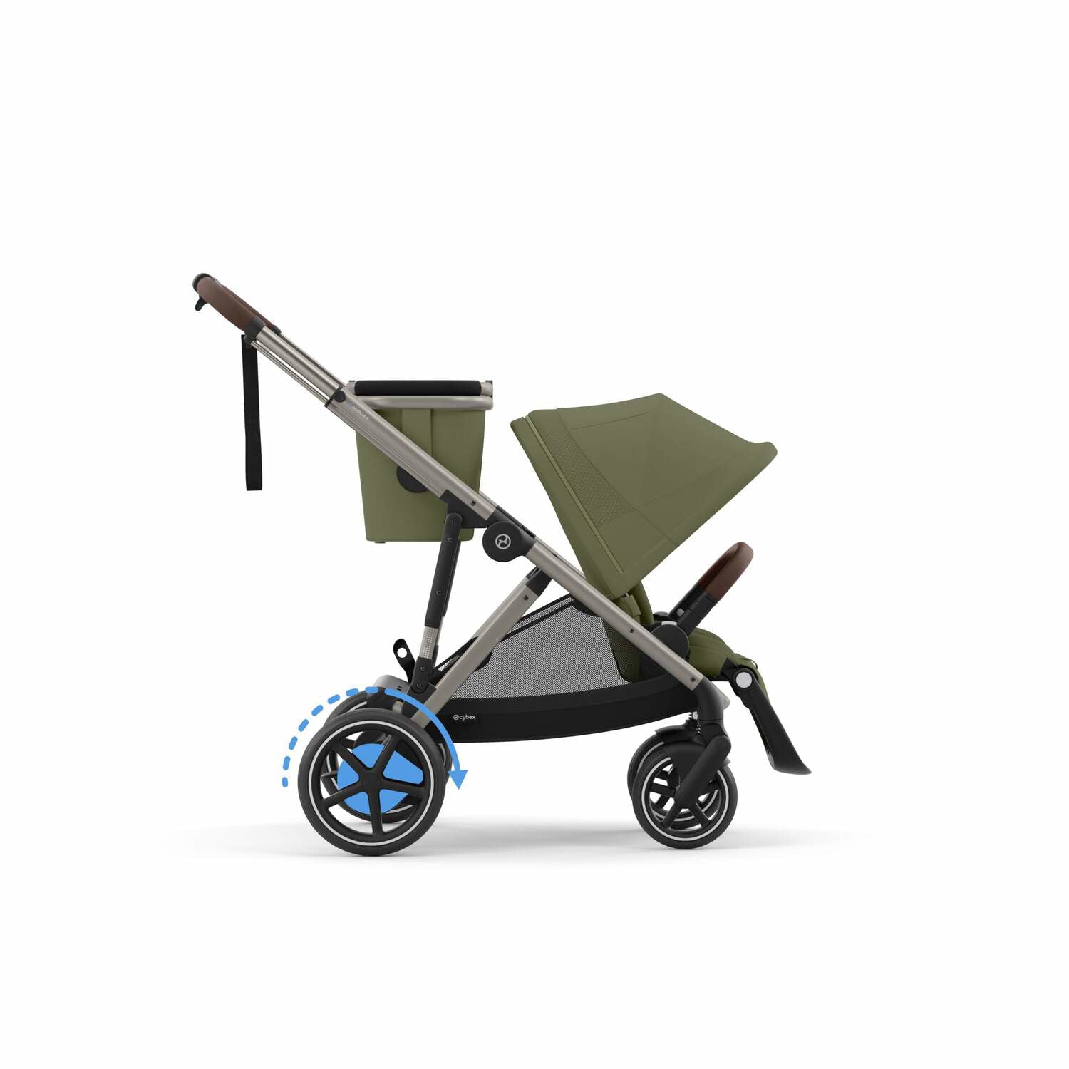 Cybex® Otroški voziček e-Gazelle™ S Moss Green (Taupe Frame) Cybex