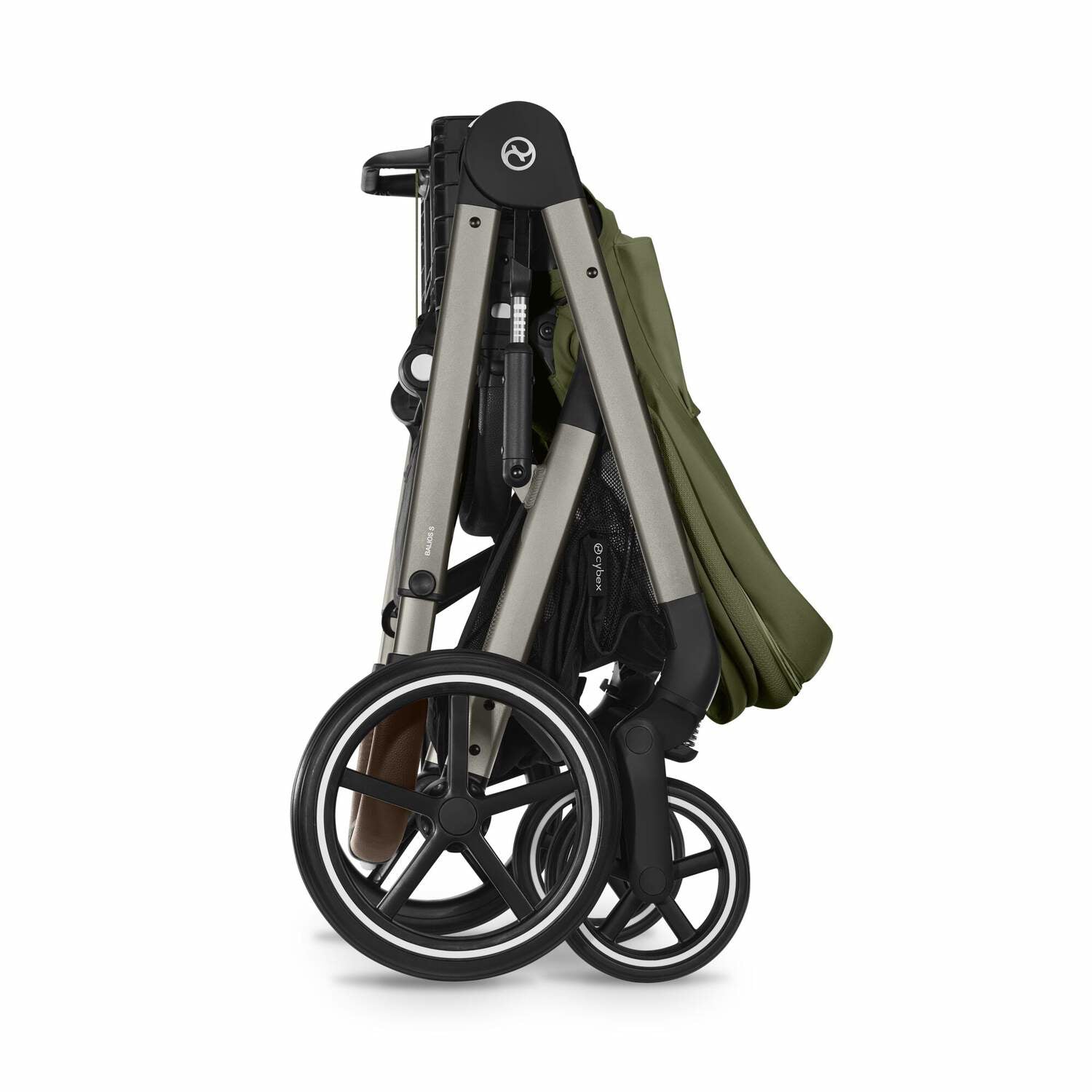 Cybex® Otroški voziček s košaro 2v1 Balios S Lux (0-22 kg) Moss Green (Taupe Frame) Cybex