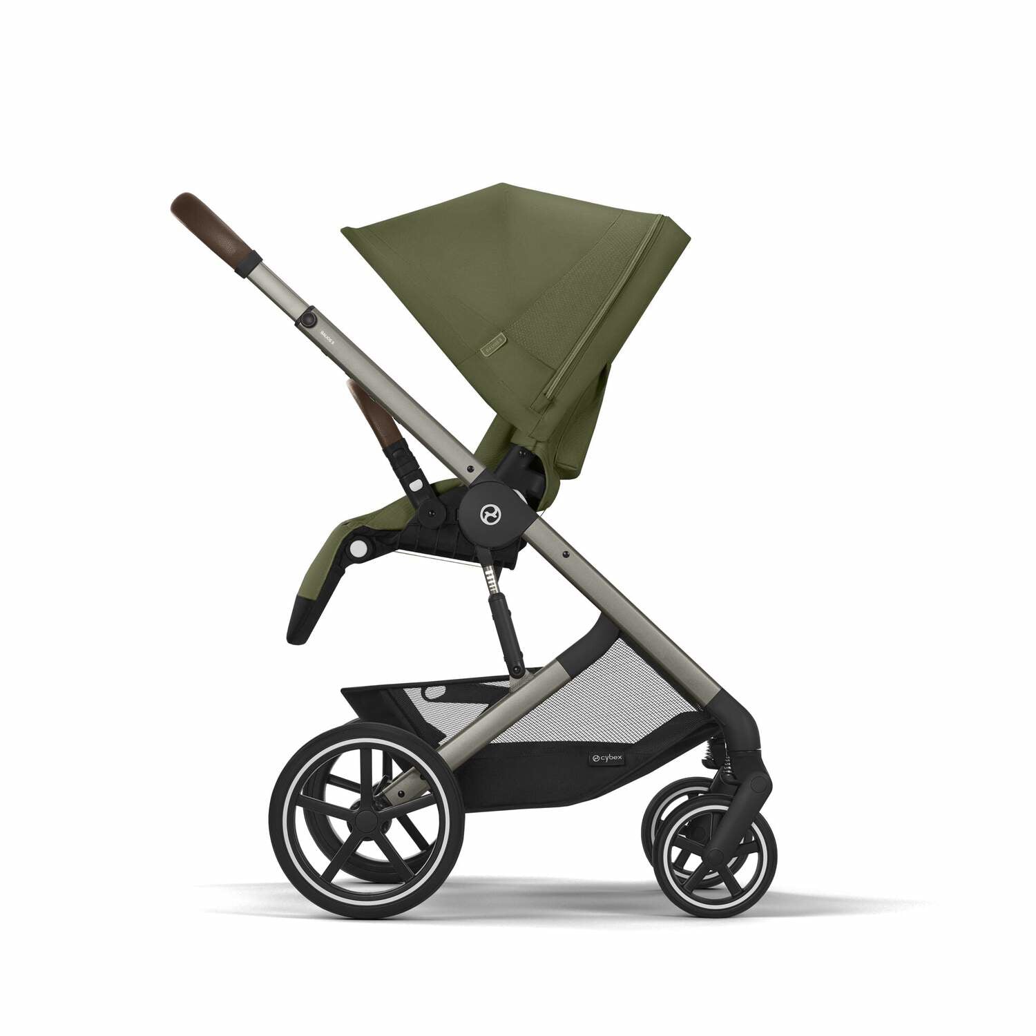 Cybex® Otroški voziček s košaro 2v1 Balios S Lux (0-22 kg) Moss Green (Taupe Frame) Cybex