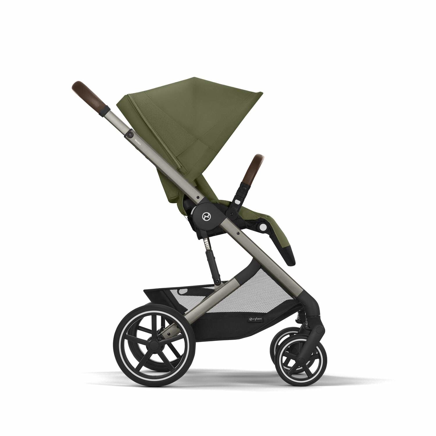 Cybex® Otroški voziček s košaro 2v1 Balios S Lux (0-22 kg) Moss Green (Taupe Frame) Cybex