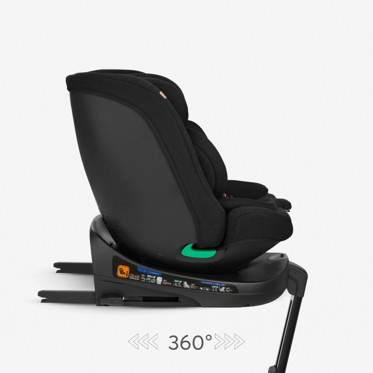 KikkaBoo® Otroški avtosedež 360 i-Secure i-SIZE (40-150 cm) Black KikkaBoo