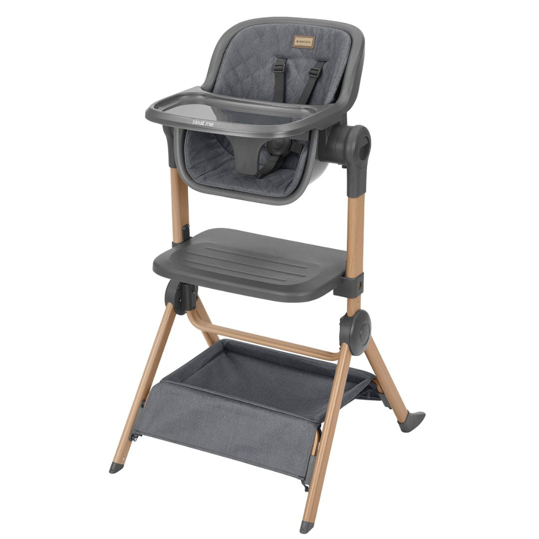 KikkaBoo® Obposteljna posteljica in stolček za hranjenje 2v1 Sleat Me Grey KikkaBoo